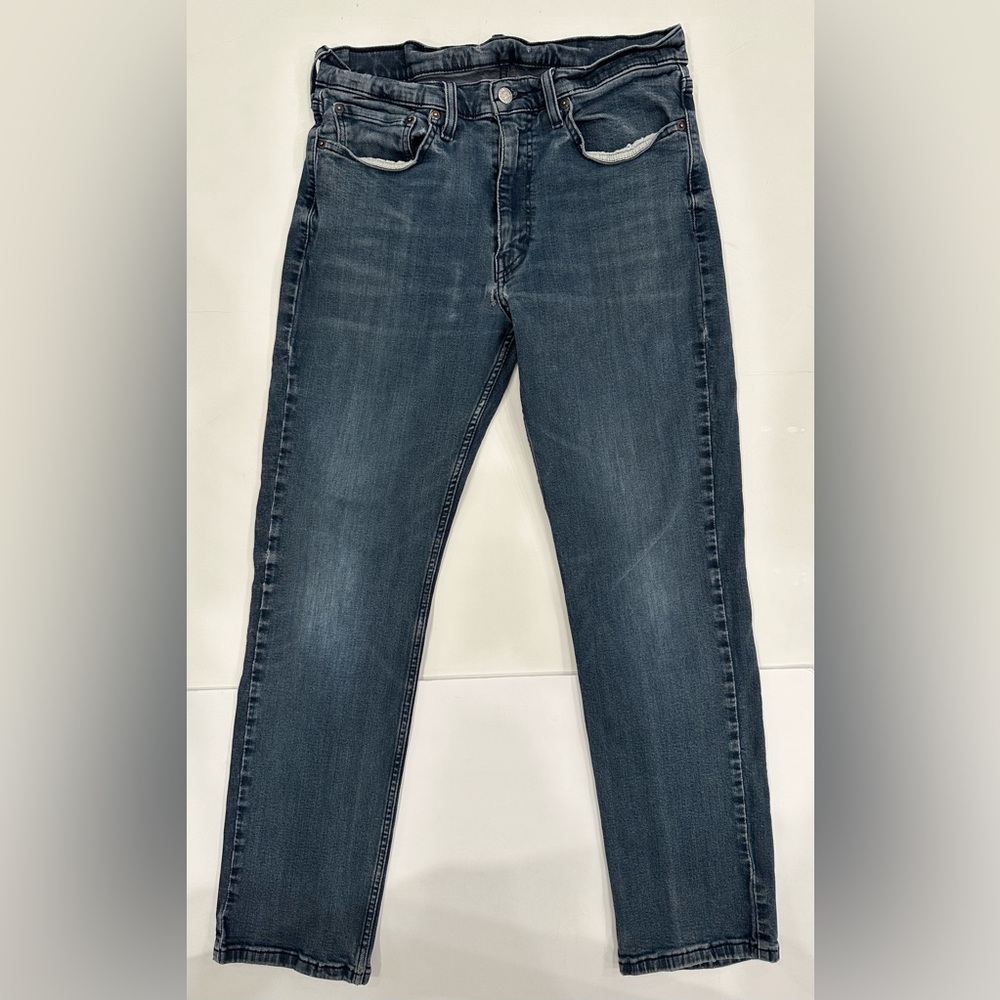 Levis 514 Mens Straight Fit Jeans Dark Blue Size 34x32